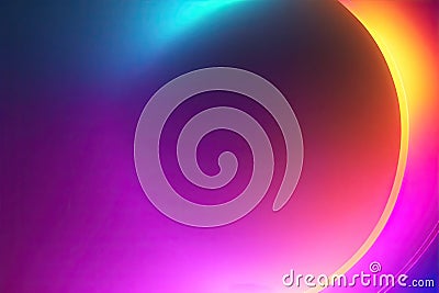 neon glow composition circular gradient background design ai generative Stock Photo