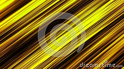 Neon halogen light straight rays flashing on black background, seamless loop. Animation. Abstract blinking yellow lines Stock Photo