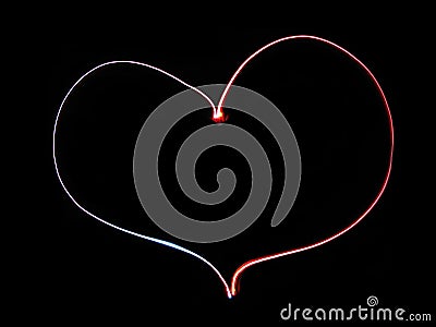 Neon heart Stock Photo