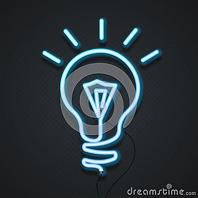 Neon Lamp. Vector Vector Illustration