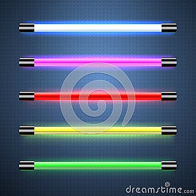 Neon lamps Vector Illustration