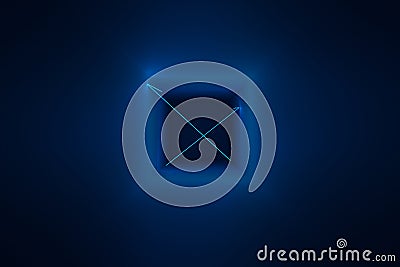Neon Laser light glowing futuristic in abstract tunnel background 3d rendering Stock Photo
