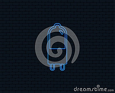 Light bulb icon. Lamp G9 socket symbol. Vector Illustration