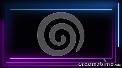 Neon lights blue and purple seamless loop background motion graphics animation Stock Photo