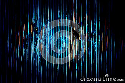 Blue Neon lines effect background Stock Photo