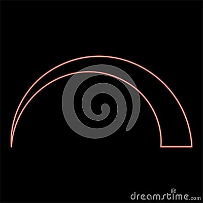 Neon symbol regulation handle variation value regulating sign regulate level concept tuning red color vector illustration image Vector Illustration