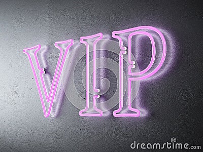 Neon VIP sign Stock Photo