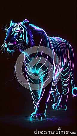 Tiger Digital Art Stock Photo