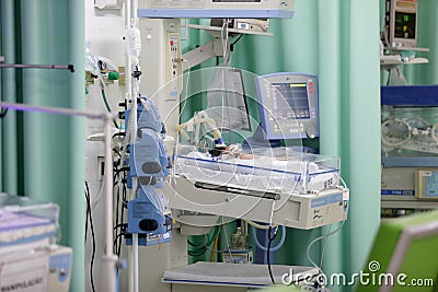 Neonatal ICU of women`s hospital Editorial Stock Photo