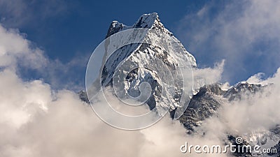 Nepal, Annapurna. Mardi Himal trek, mount Machepuchare Stock Photo