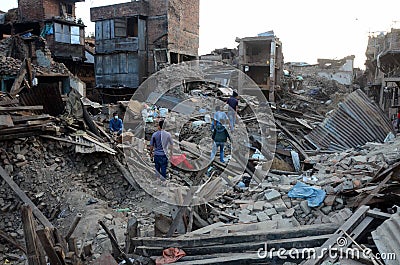 NEPAL-EARTHQUAKE-DISASTER Editorial Stock Photo