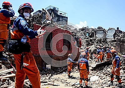 NEPAL-EARTHQUAKE-2015 Editorial Stock Photo