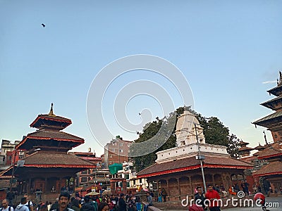 Nepal Kathmandu temple us tourism Editorial Stock Photo