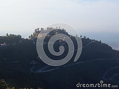 Nepal mountain image with forest imag out off India imaturestge Stock Photo