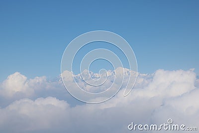 Nepalese Himalay foreground cloud and background sky Stock Photo