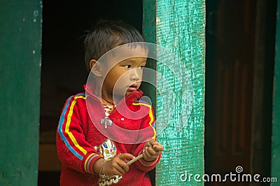 Nepali / Asian Child Editorial Stock Photo