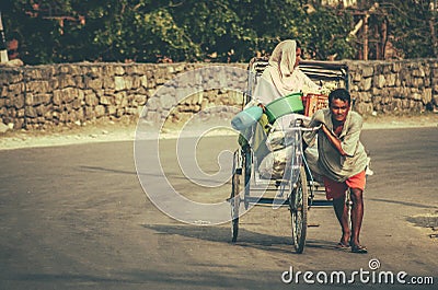 Nepali rickshaw Editorial Stock Photo