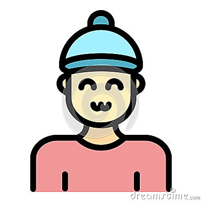 Nephew icon color outline vector Vector Illustration