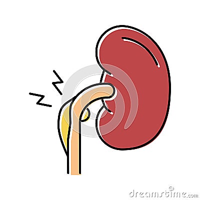 nephritic syndrome color icon vector illustration Vector Illustration