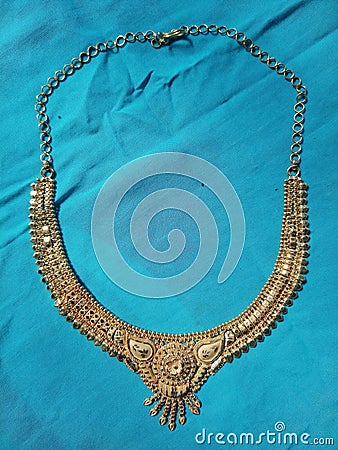 Neplease women gold jewellery design Stock Photo