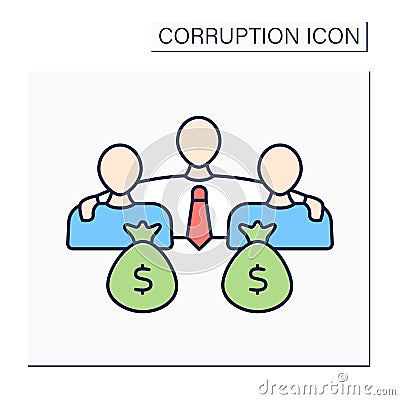 Nepotism color icon Vector Illustration