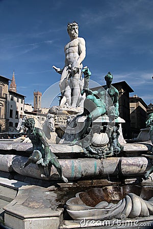 Neptune Fountain Stock Photo