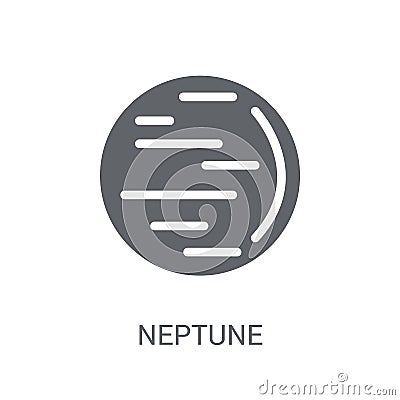Neptune icon. Trendy Neptune logo concept on white background fr Vector Illustration