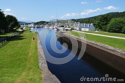 Neptune's Staircase on the Caledonian Canal, Stock Photo