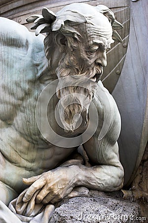 Neptune statue Stock Photo