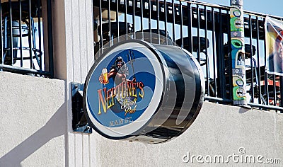 Neptunes Sports Pub Sign, Daytona Beach, Florida Editorial Stock Photo