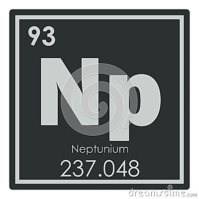 Neptunium chemical element Stock Photo