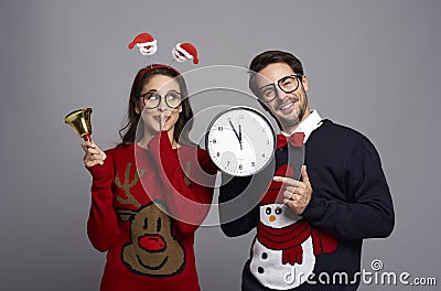 Couple ready for Christmas Stock Photo