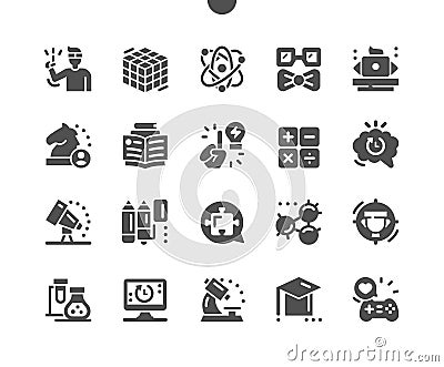 Nerd. Education, science, technology, smart, young genius. Vector Illustration