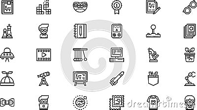 Nerd icons High-Quality Vector Icons Collection with Editable Stroke. Ideal for Professional and Creative Projects. Vector Illustration