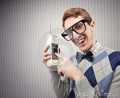 Nerd student Stock Photo