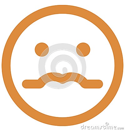 nerdy, baffled emoticon Vector Isolated Icon which can easily modify or edit nerdy, baffled emoticon Vector Isolated Icon which c Vector Illustration