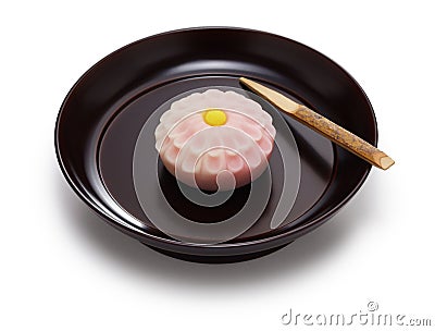 Nerikiri is an artistic Japanese sweets, often served during Japanese tea ceremony. Stock Photo