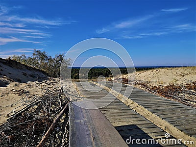 Neringa landscapes in Lithuania in summer Stock Photo