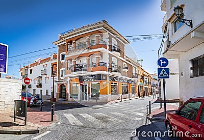 Nerja town on Costa del Sol in Andalusia Editorial Stock Photo