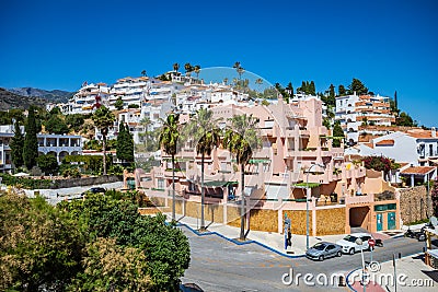 Nerja town on Costa del Sol in Andalusia Editorial Stock Photo
