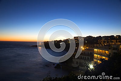 Nerja view after sunset Stock Photo