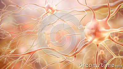 nerve cells of the nervous system ganglia, active neurone Stock Photo