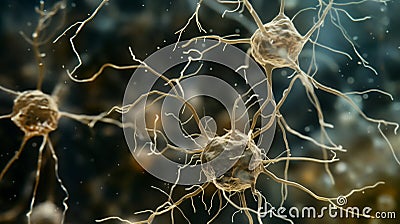 nerve cells of the nervous system ganglia, active neurone Stock Photo