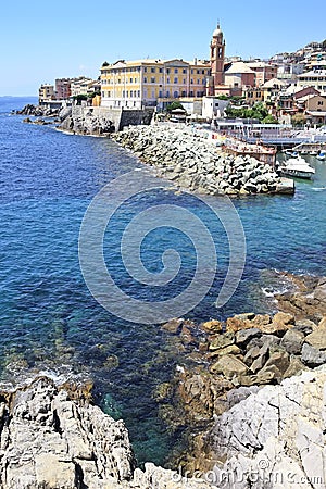 Nervi, beautiful small town near Genova Stock Photo