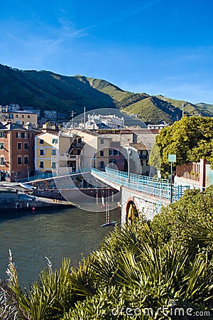 Nervi's promenade in Genoa Stock Photo