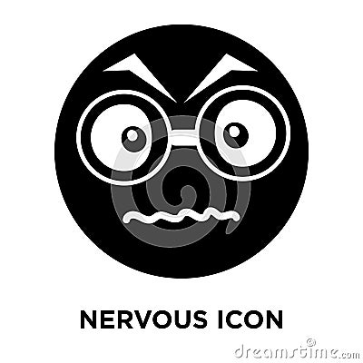 Nervous icon vector isolated on white background, logo concept o Vector Illustration