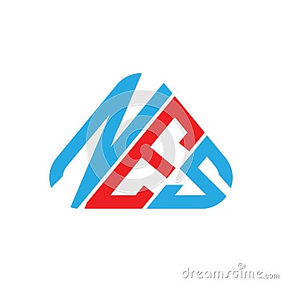 NES letter logo creative design with vector graphic, NES Stock Photo