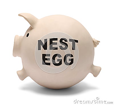 Nest Egg Piggy Bank Stock Photo