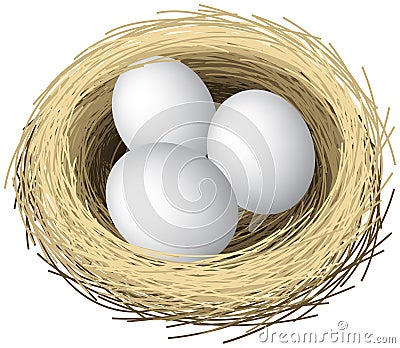 Nest eggs Vector Illustration