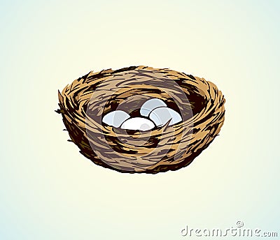 Nest. Vector drawing Vector Illustration